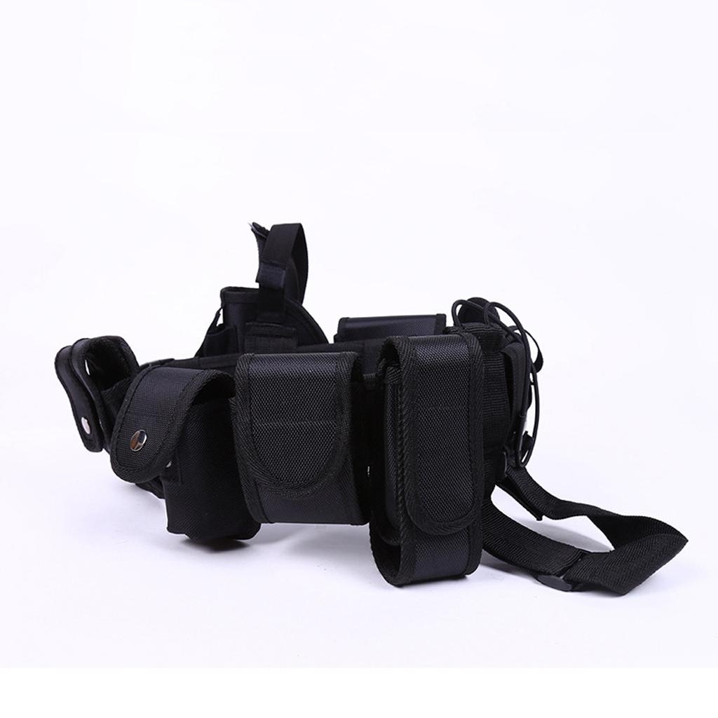 Police Guard  Belt Buckles Black 9 Pouches Utility System