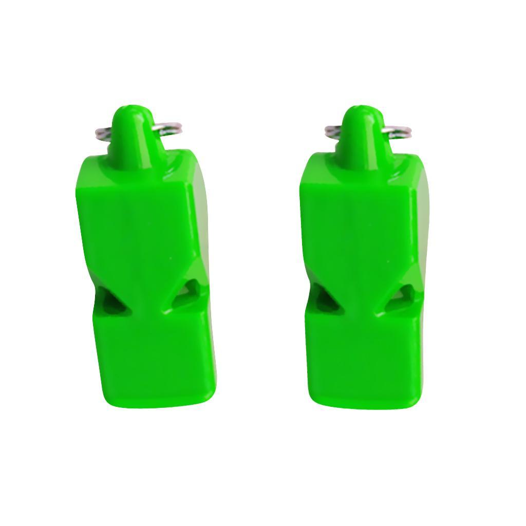 2-5pack Emergency Survival Plastic Whistle Marine Safety Camping Boating green