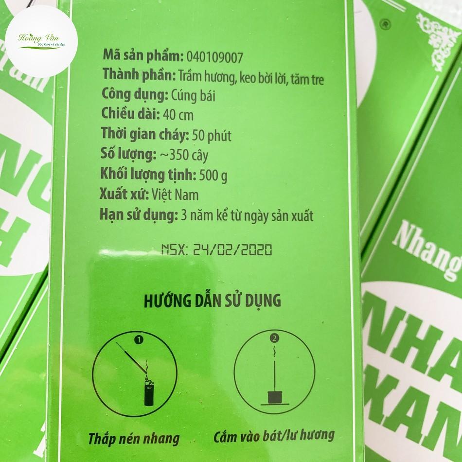 Nhang xanh trầm hương phổ thông - Hộp 500 gram