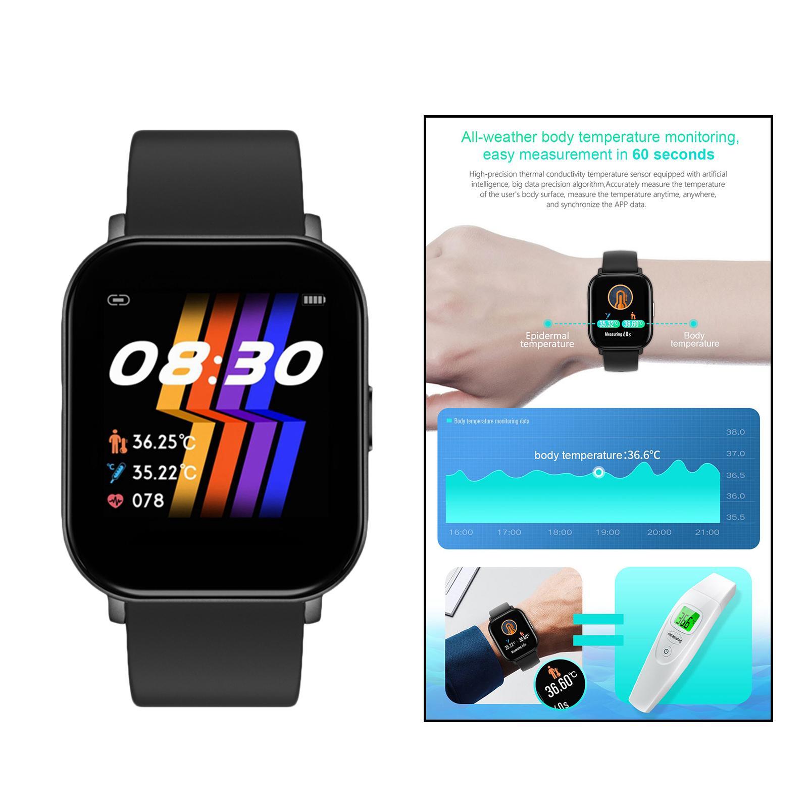 Smart Fitness Monitor for Men Women Black