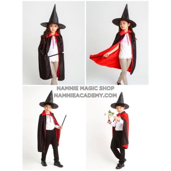 Set Bộ Áo Choàng Và Mũ Ảo Thuật Phù Thuỷ HALLOWEEN