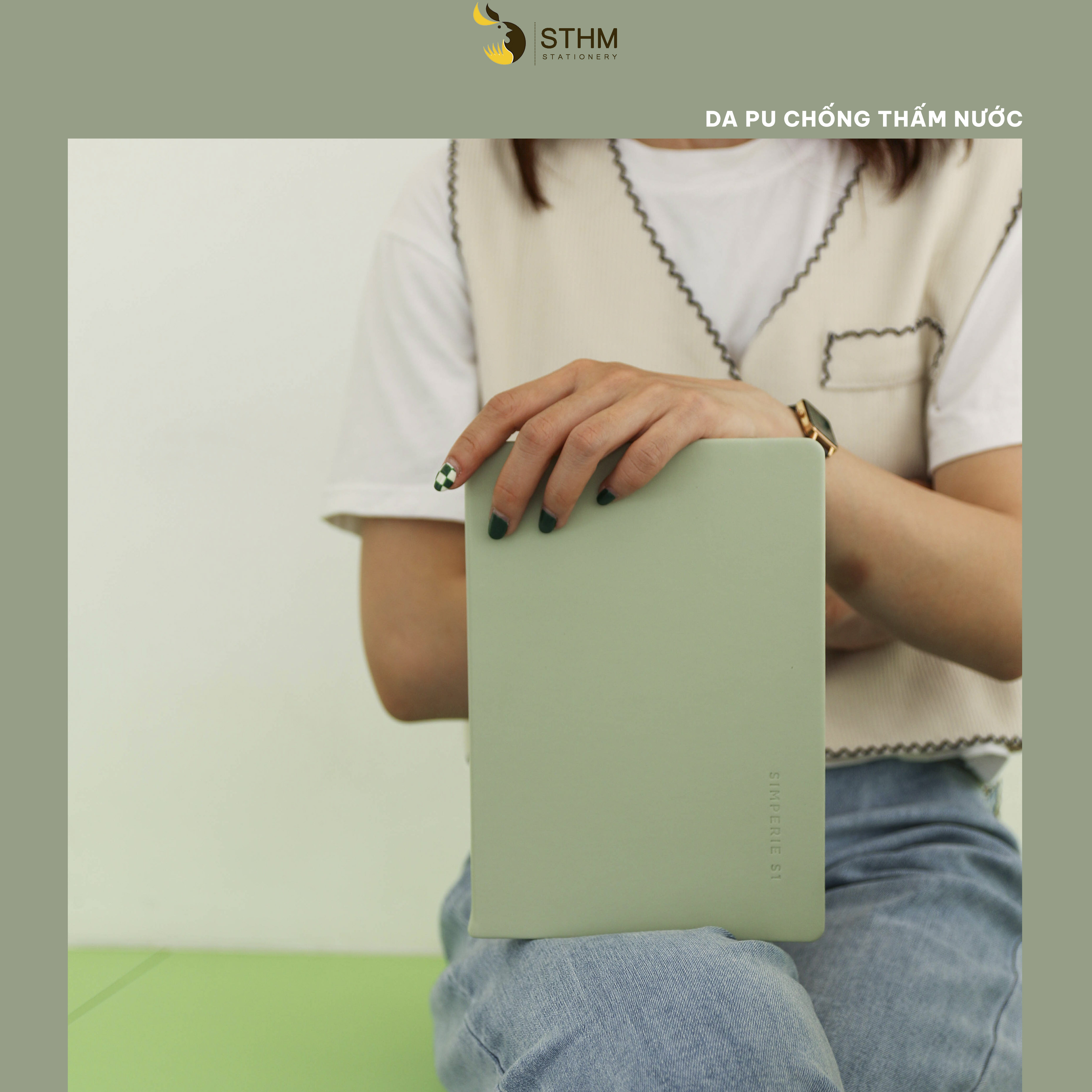 - SIMPERIE S1 - The Earth - Sổ tay bìa cứng da PU - 200 trang có đánh số