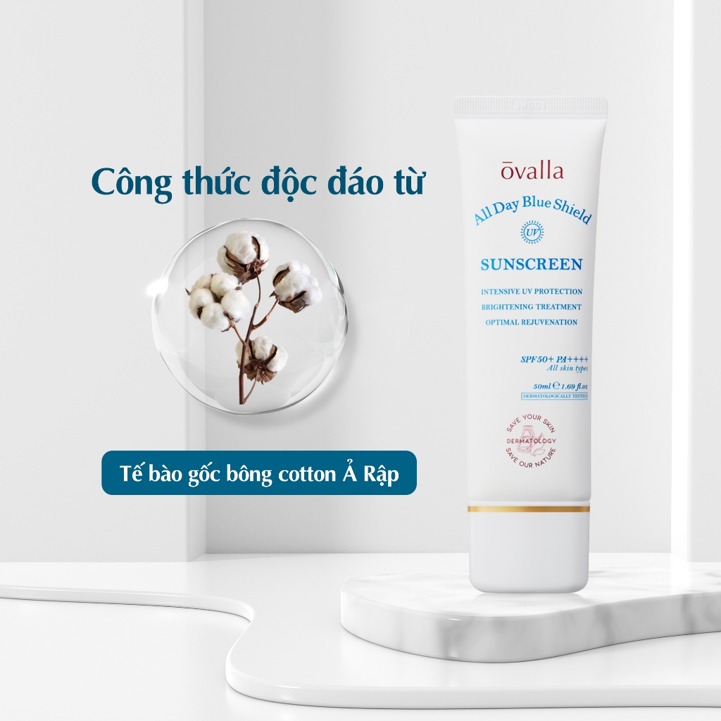 Kem Chống Nắng Dưỡng Da OVALLA Bảo Vệ Toàn Diện Giúp Nâng Tông Da SPF50+/PA++++ (Tuýp 50ml)