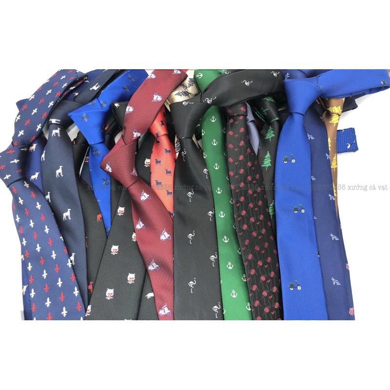 Cà vạt nam hoạ tiết dệt cao cấp bản 6cm