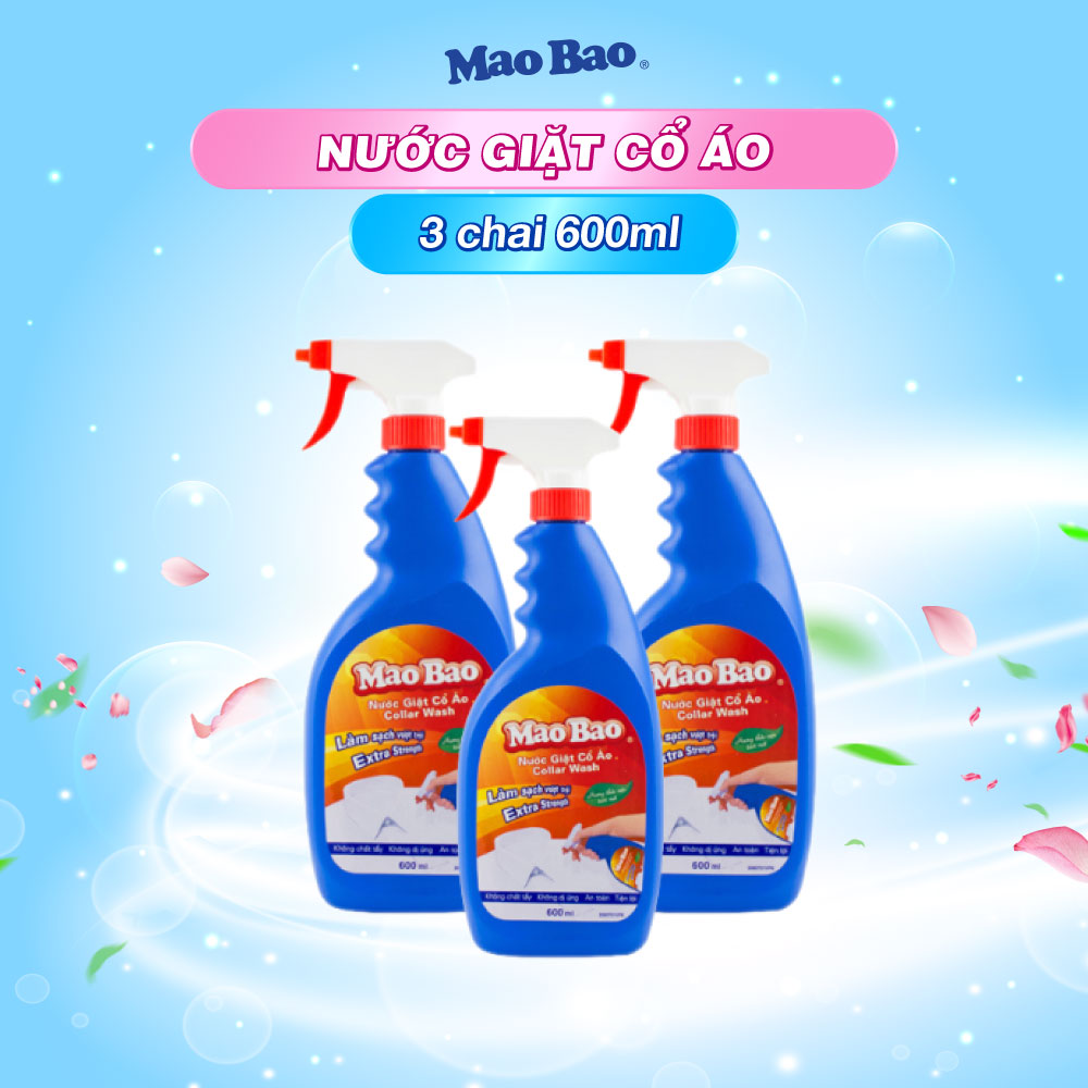 Combo 03 Chai Nước Giặt Cổ Áo Mao Bao 600ml