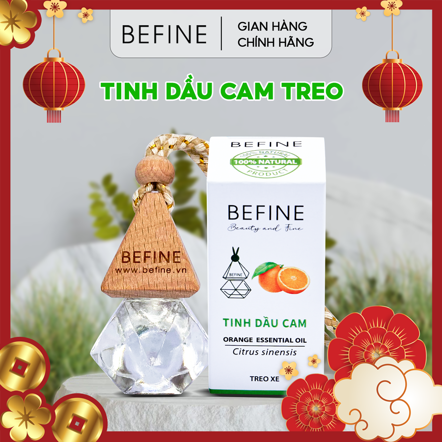 Tinh dầu cam treo thơm tủ, khử mùi ô tô, giảm say tàu xe