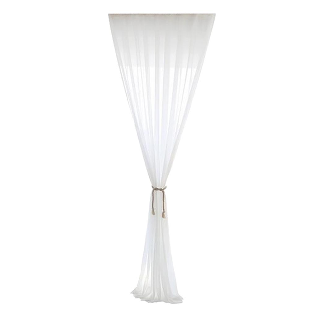 2pcs Sheer Chiffon Voile Curtain Panel Drape for Patio Sliding Doors 55x94inch