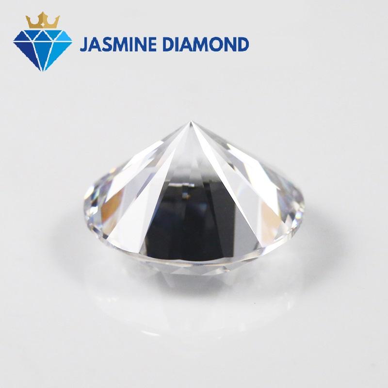 (Size từ 8-14.5 ly) Kim cương nhân tạo Mỹ Moissanite giác cắt tròn Lucky Star (16H&A)