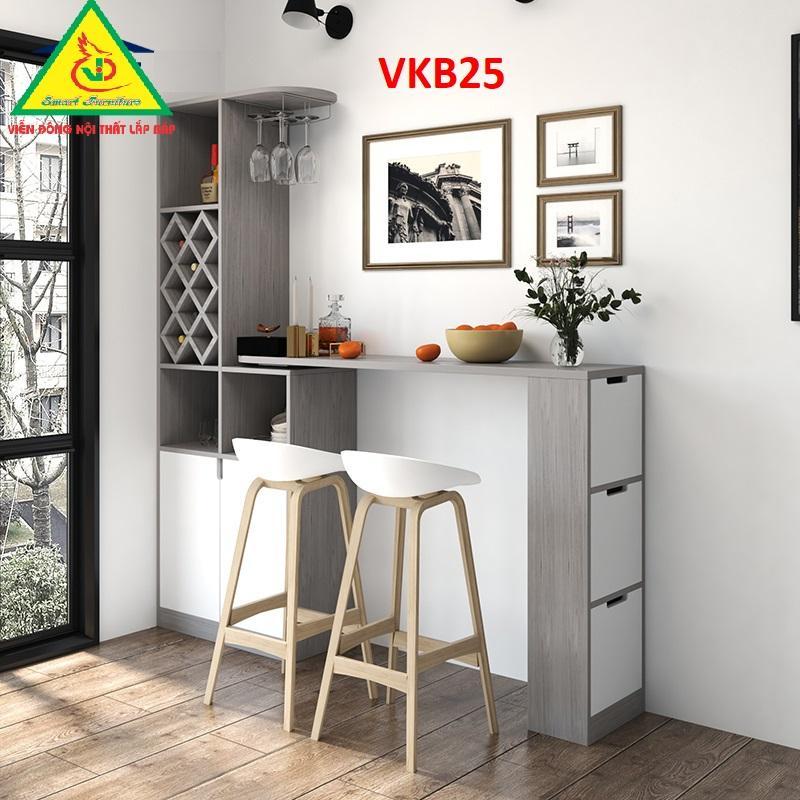 Quầy bar mini kết hợp tủ rượu VKB025 - Nội thất lắp ráp Viendong Adv