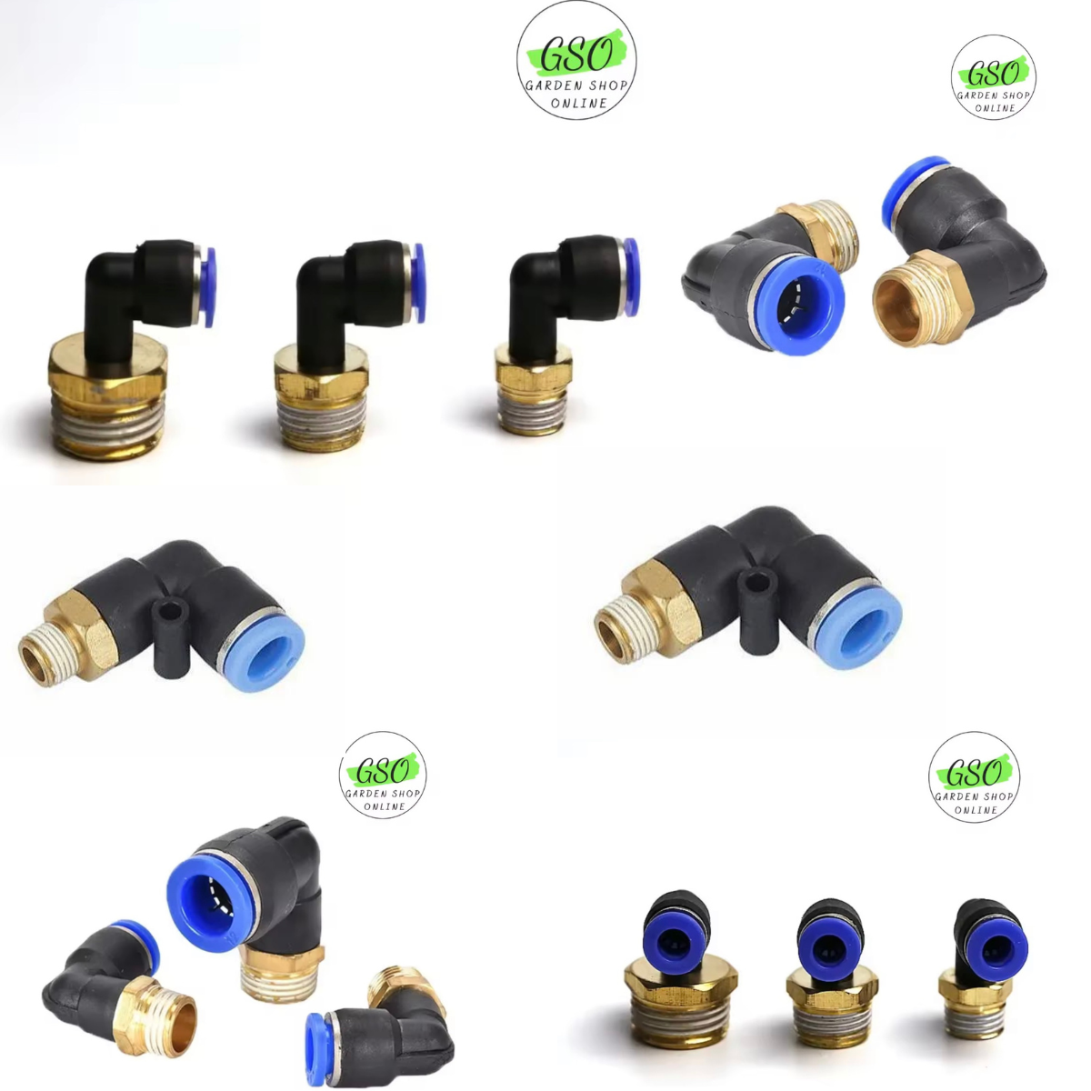 Đầu nối nhanh góc PL 4mm 6mm 8mm 10mm 12mm / Khớp nối nhanh / Nối nhanh phun sương ống 4 6 8 10 12