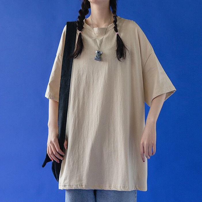 Áo thun trơn tay lỡ form rộng unisex - Phông trơn