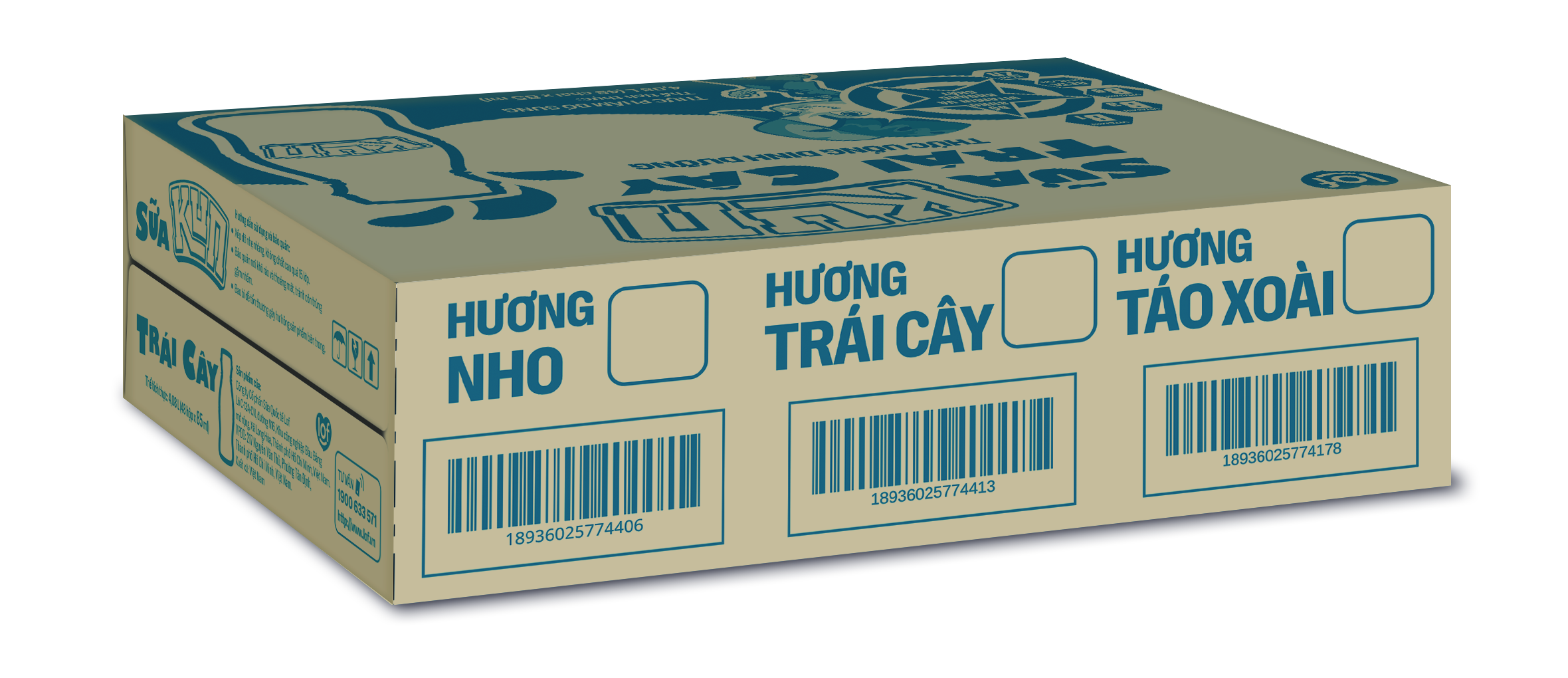 Thùng 48 chai Sữa trái cây KUN hương nho 85ml