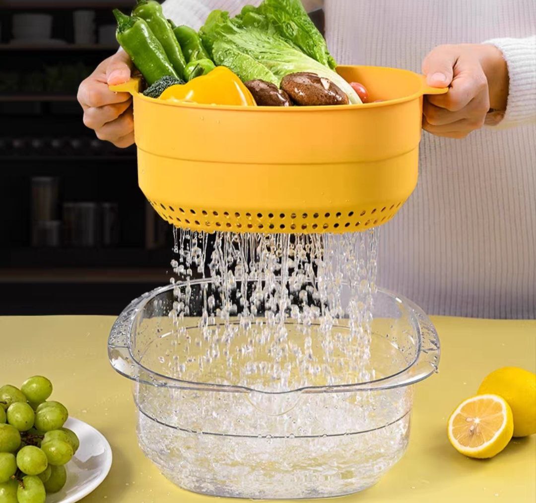 Bộ set chậu rửa và rổ nhựa cao cấp