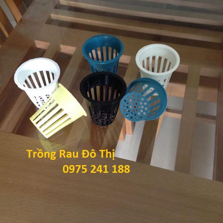 500 rọ nhựa trồng rau thủy canh phi 65 màu đen hoặc trắng