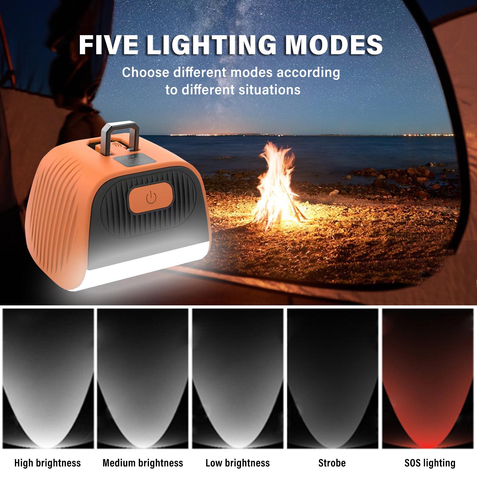 Đèn LED treo ánh sáng dịu nhẹ cắm trại ngoài trời di động không thấm nước usb có thể sạc lại, tiết kiệm năng lượng, siêu nhẹ