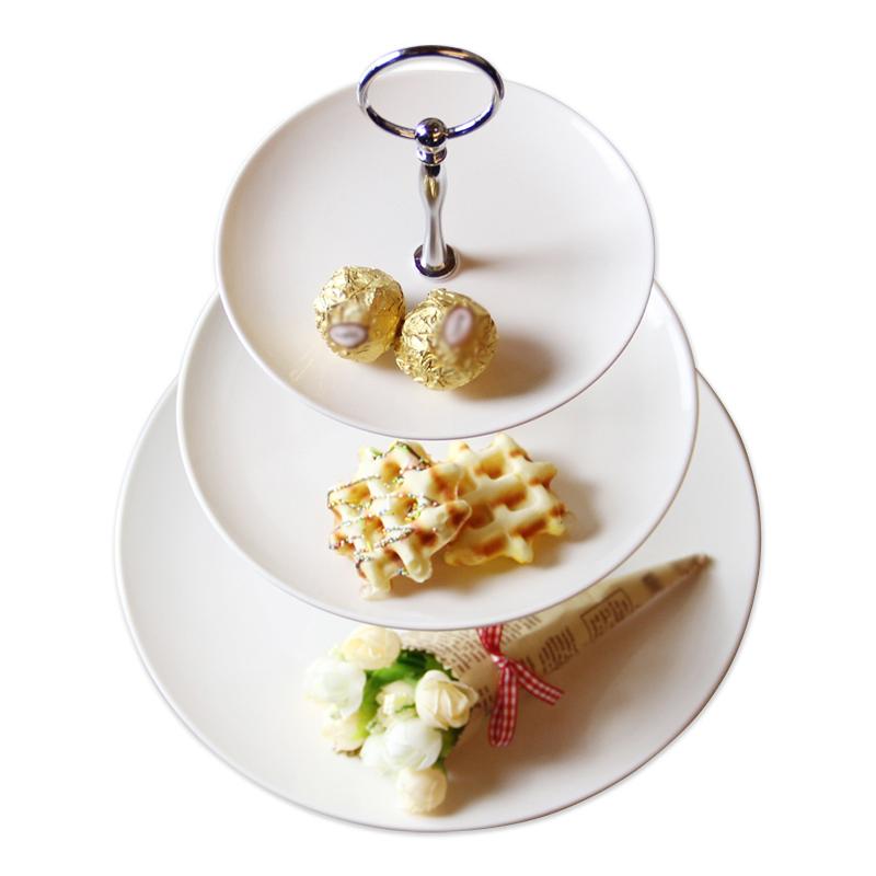 8 Cái/bộ 3 Lớp Bánh Đứng Trà Chiều Trái Cây Thực Phẩm Nhà Bếp Tiệc Cưới Cupcake Món Tráng Miệng Đứng Puesto De Pasteles