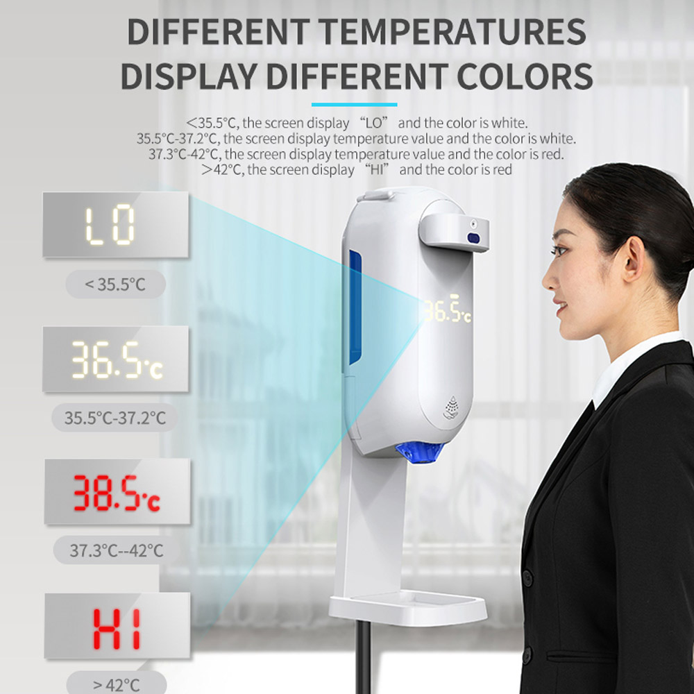 Máy rửa tay sát khuẩn cảm ứng L5 Plus (đo nhiệt độ trán, sản phẩm cao cấp độ chính xác cao)