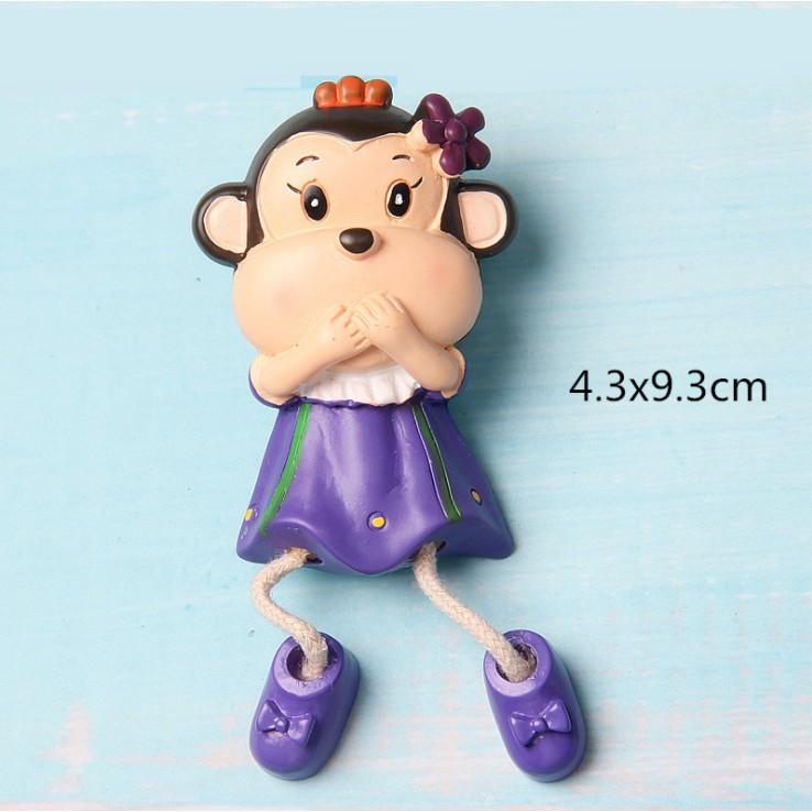 HN * Charm khỉ tím dễ thương cho các bạn làm đồ dán tủ lạnh, crocs, DIY