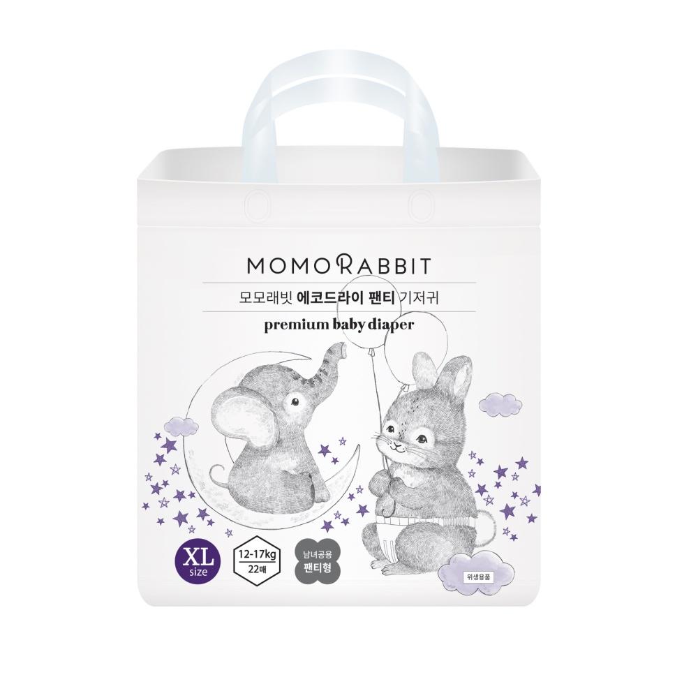 Bỉm Quần Ban Đêm MOMO RABBIT Size XL 12-17kg 22 Miếng