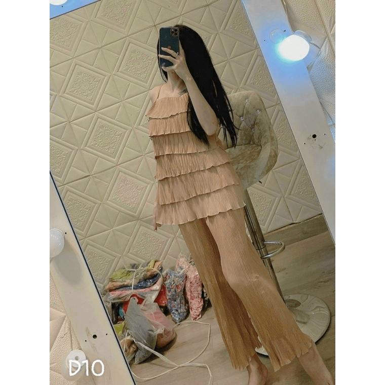 SET BỘ ĐỒ DÀI NỮ ÁO LỚP TẦNG SIÊU ĐẸP SANG TRỌNG CHO CÁC CHỊ EM VALENTINA SHOP