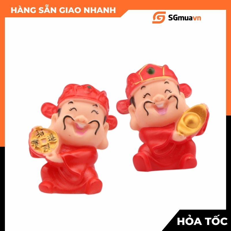 Tượng 2 Ông Thần Tài bằng nhựa resin trang trí nhà cửa