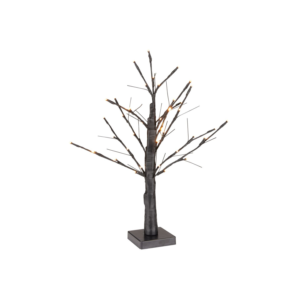Đèn trang trí hình cây | JYSK Lepidolit | đồng/pvc | đen | C50cm | 40 Led