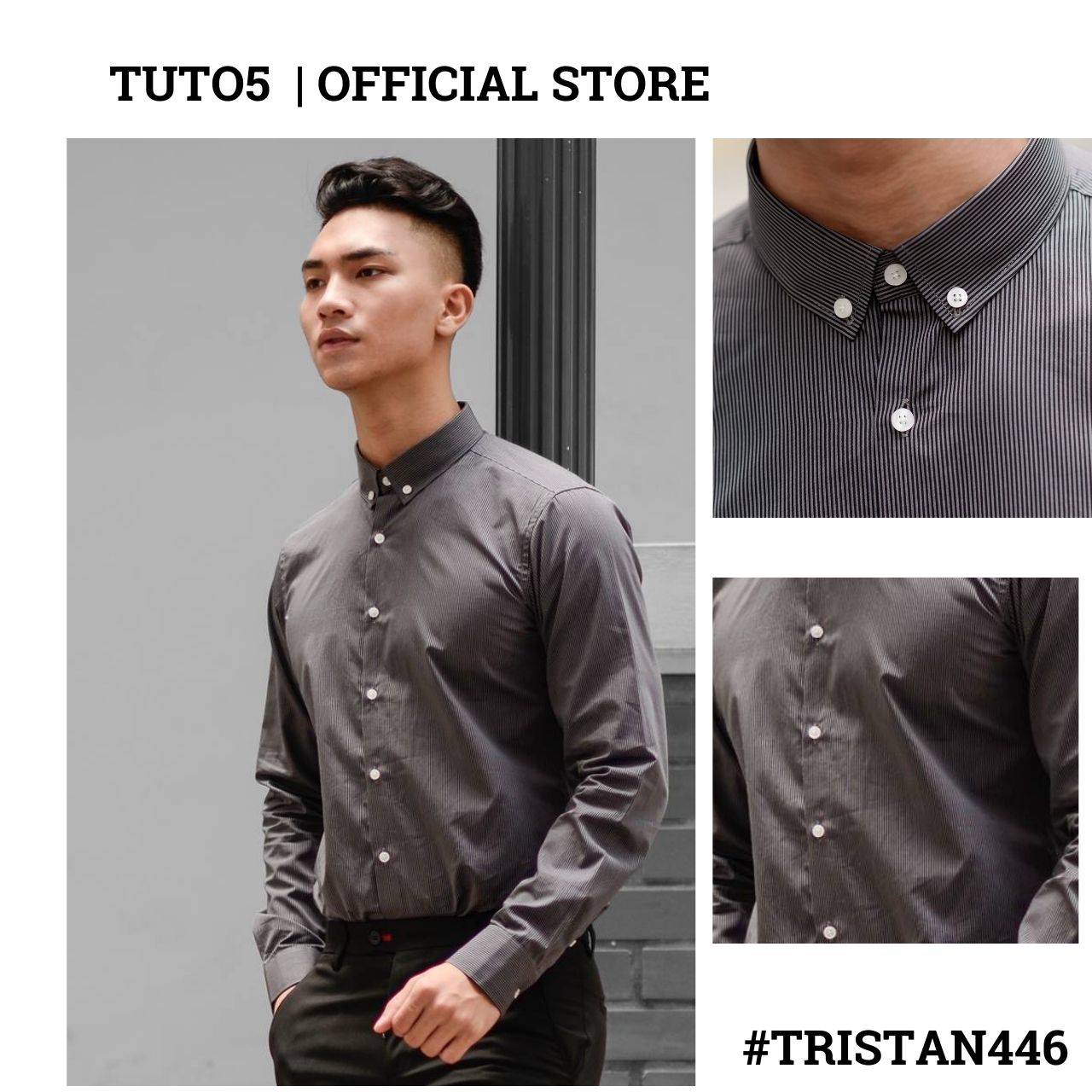 Áo sơ mi dài tay nam TUTO5 sơ mi công sở họa tiết sọc kẻ caro Slim fit Shirt cotton chống nhăn cao cấp phong cách trẻ trung, nam tính - TRISTAN446