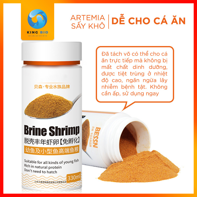 Artemia tách võ sấy khô cho ăn trực tiếp - Thức ăn giàu dinh dưỡng đạm cao cho cá nhỏ