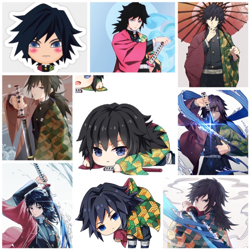 Set 30 Sticker Tomioka Giyuu-Kimetsu no Yaiba