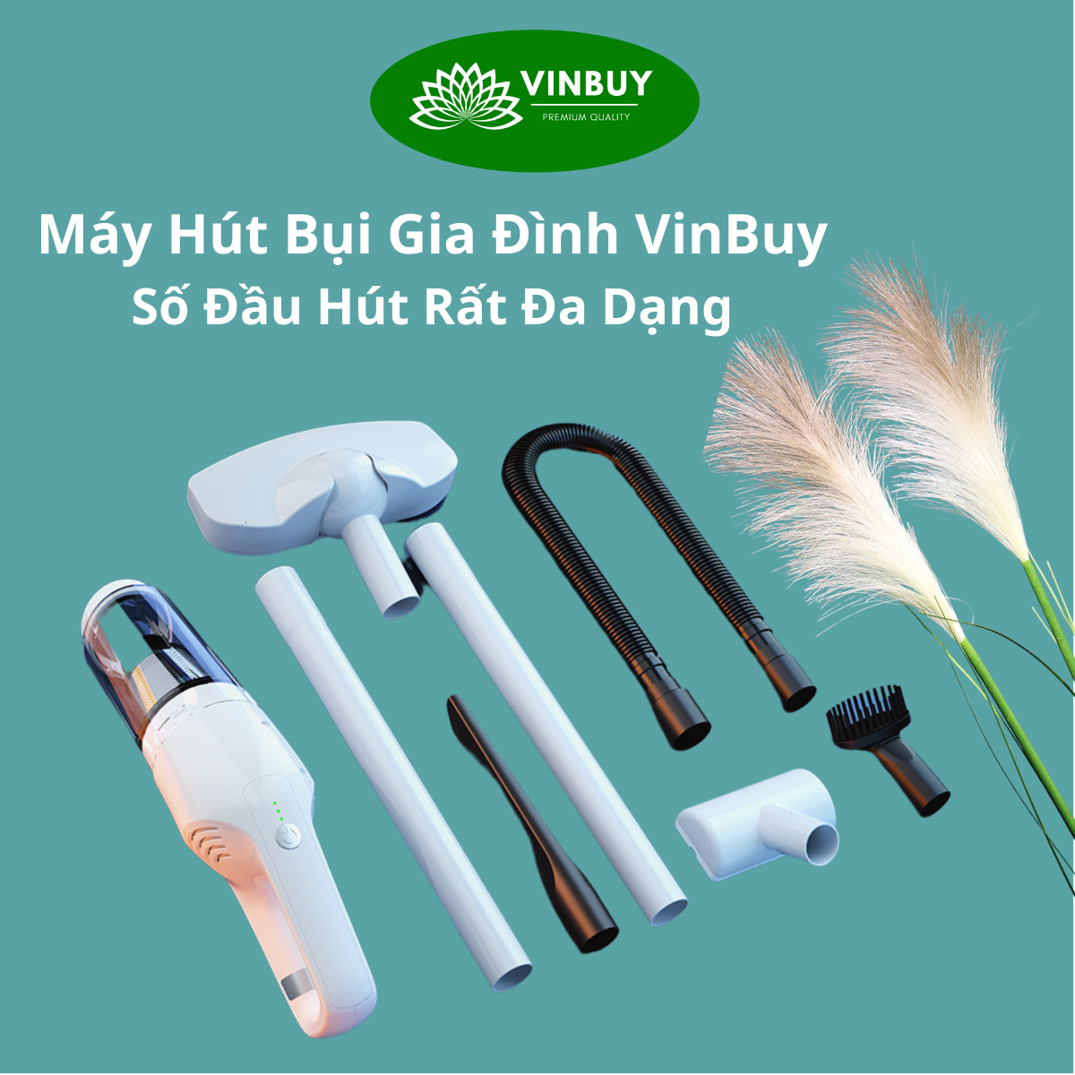 Máy Hút Bụi Cầm Tay Không Dây Sử Dụng Pin Sạc Lực Hút Mạnh Mẽ 16000PA Có Cán Dài Tặng Kèm 8 Đầu Hút Đa Năng, Hút Bụi Ô Tô Và Gia Đình – Hàng Chính Hãng