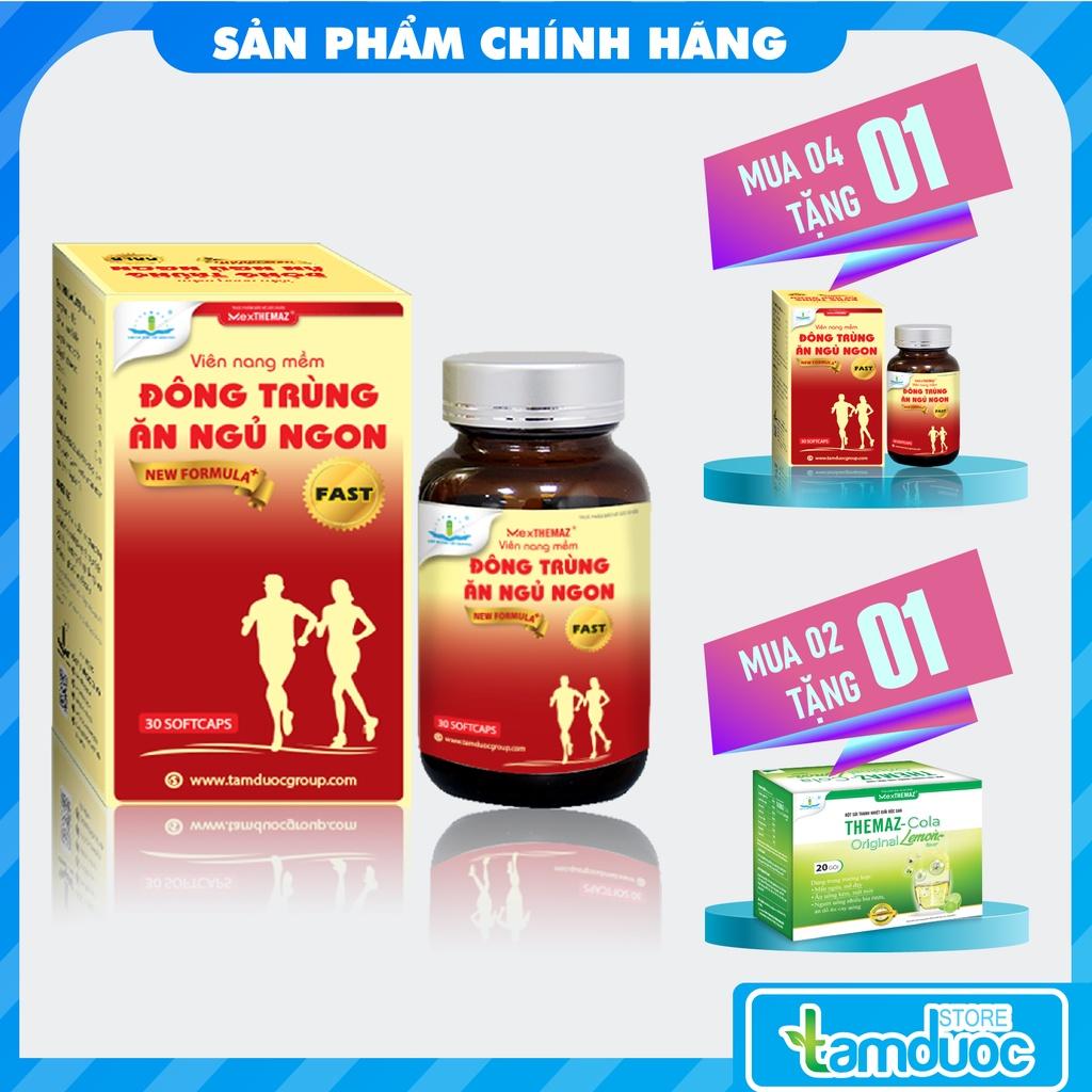 Viên nang mềm Đông Trùng Ăn Ngủ Ngon Dạng Lọ  Ăn Ngủ Ngon, Giảm Mệt Mỏi Do Kém Ăn, Thiếu Ngủ