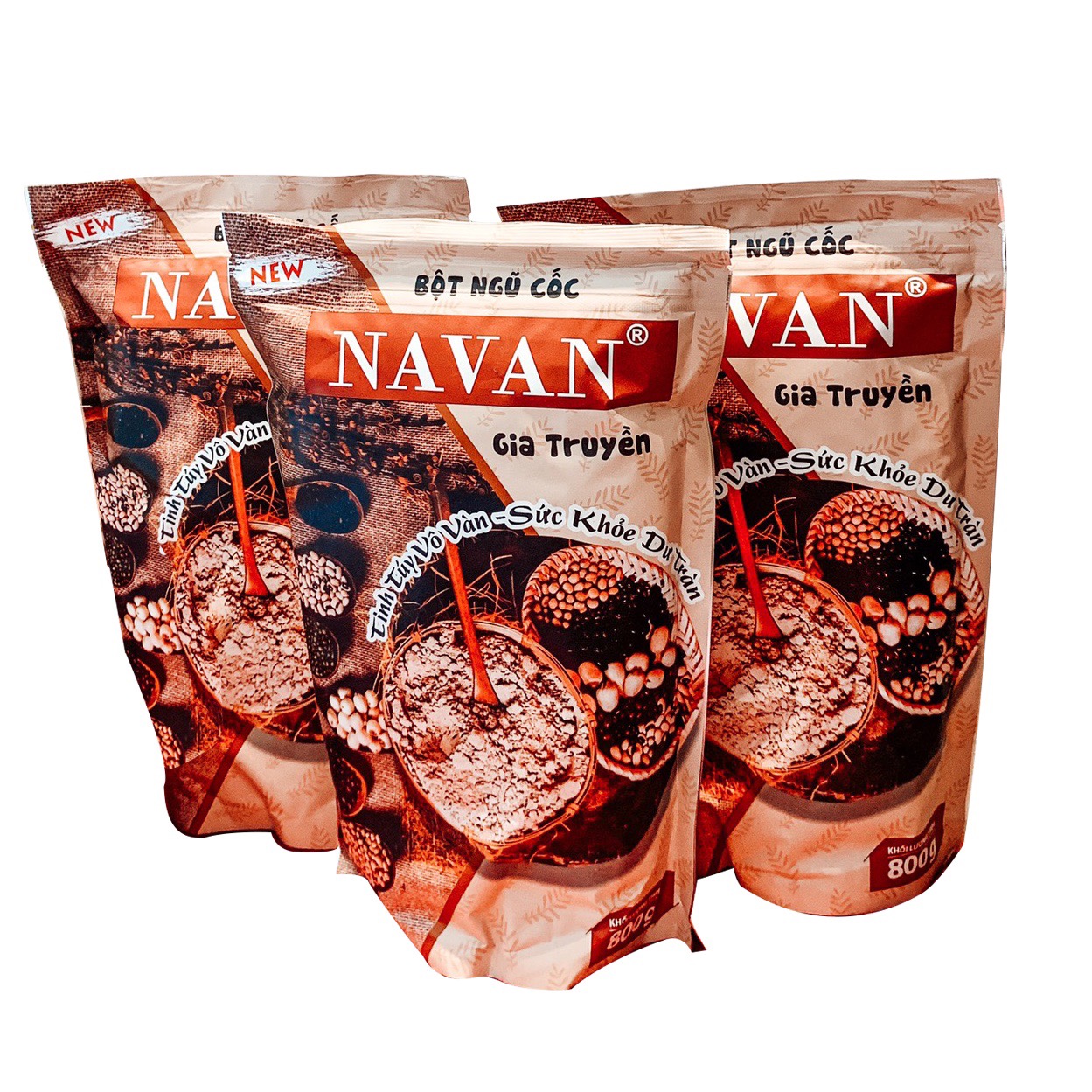 Lốc 3 túi ngũ cốc NAVAN (800g) _ Dinh dưỡng thiết yếu cho phụ nữ sau sinh