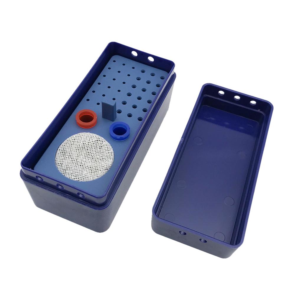 1Pc Blue  Endo Box Gutta Percha Points Burs Files Disinfection Case