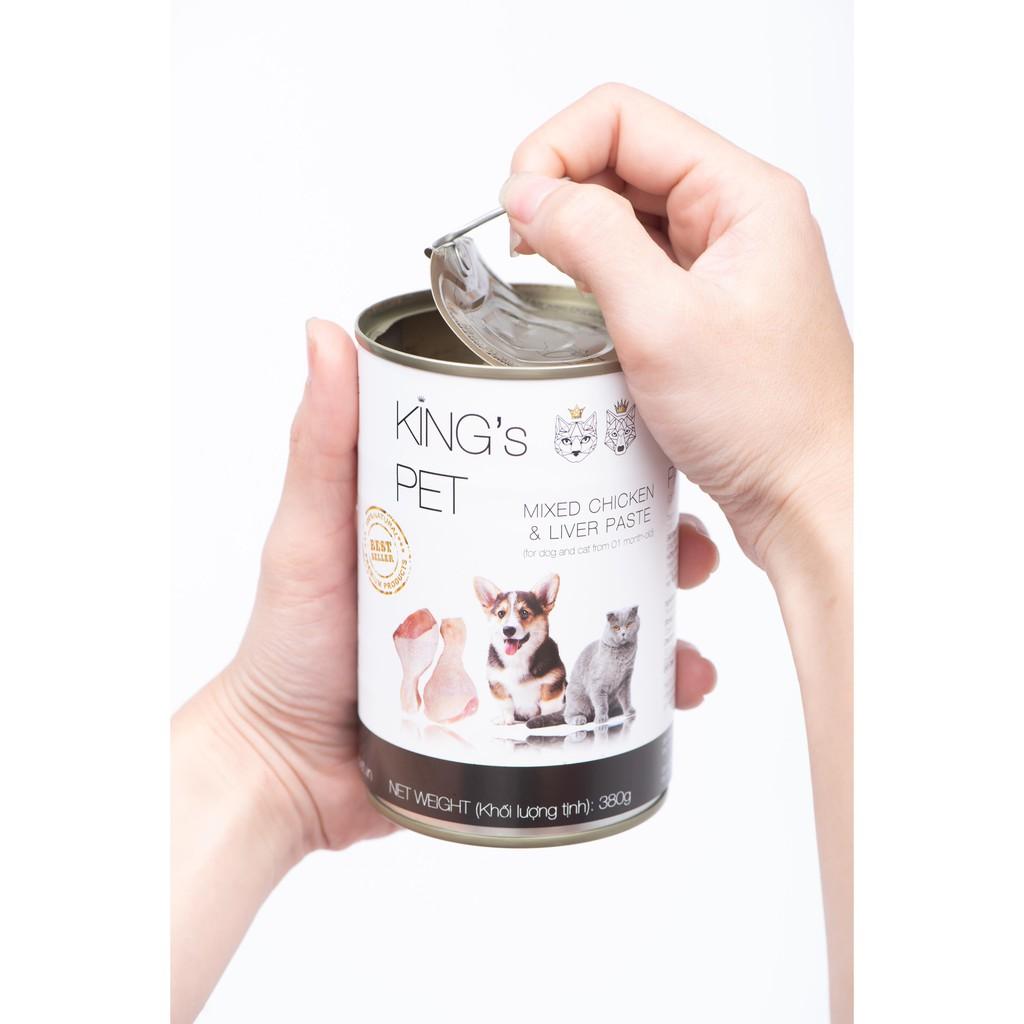 Pate Hỗn hợp Cá King’s Pet lon 380g Thức Ăn Cho Chó Mèo