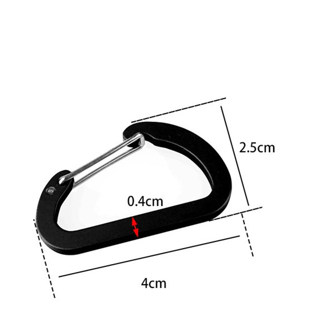 Carabiner Clips Hiking Keychain D-Ring Buckle Aluminum Alloy Fishing