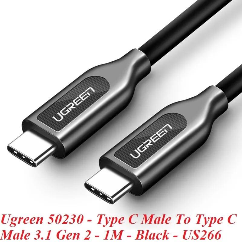 Ugreen UG50230US266TK 1M màu Đen Dây USB Type-C sang USB Type-C - HÀNG CHÍNH HÃNG