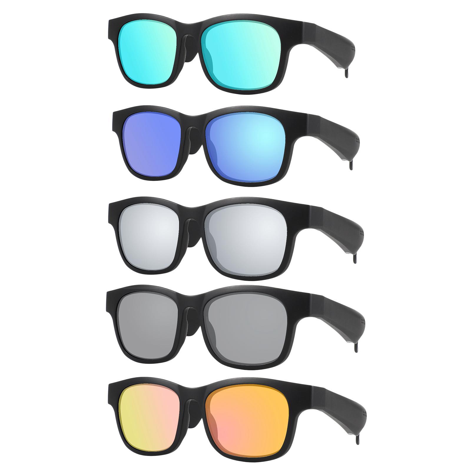 Conduction Glasses Sunglasses Bluetooth Wireless Headset Blue