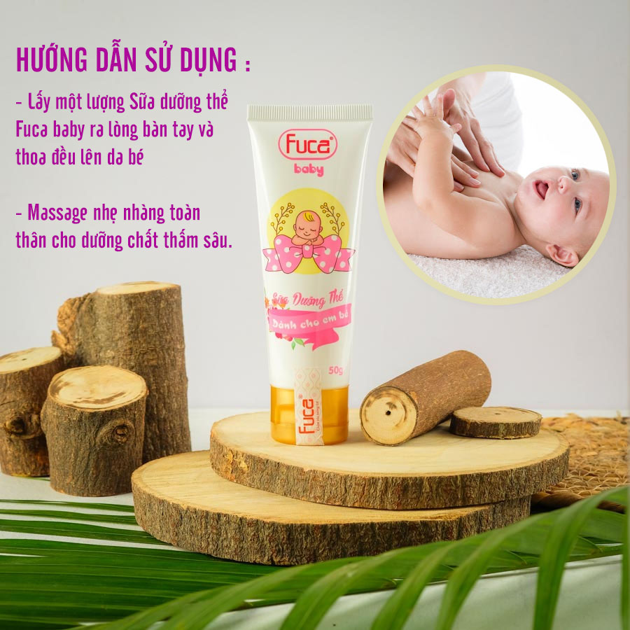 Sữa dưỡng thể Fuca Baby - Chiết xuất mầm lúa mạch (50g)