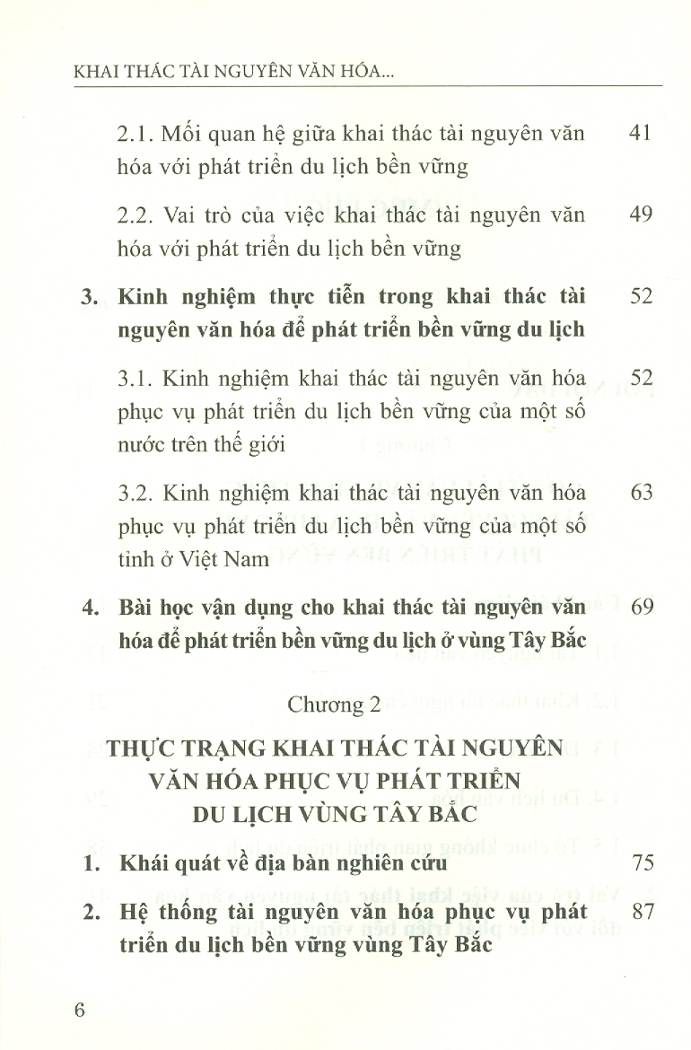 Khai Thác Tài Nguyên Văn Hóa Để Phát Triển Du Lịch Bền Vững Vùng Tây Bắc (Sách chuyên khảo)