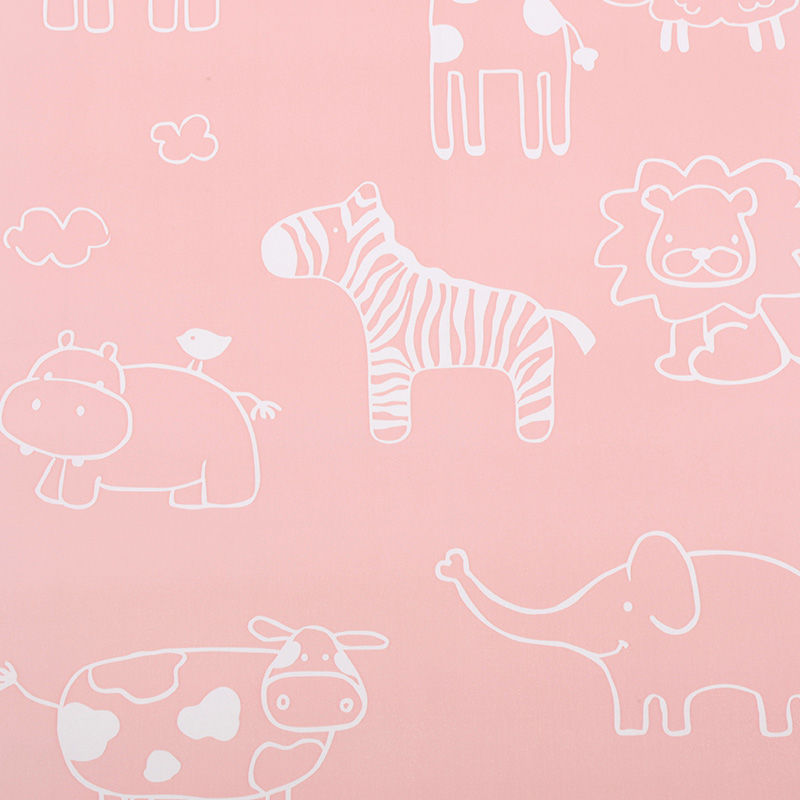 Combo 10 mét giấy dán tường, decal dán tường trang trí nhà cửa VƯỜN THÚ HỒNG khổ 45cm