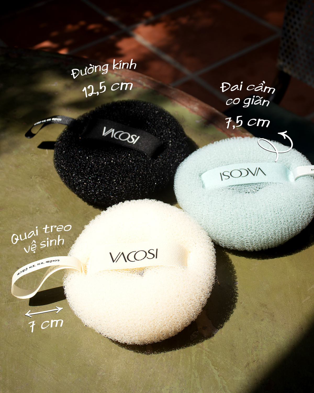 Bông Tắm Lưới Tròn VACOSI DONUT BATH SPONGE
