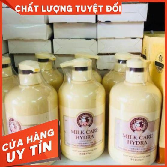 Sữa Tắm Trắng Da, Sữa Tắm Con Bò Nội Địa Trung MILK CARE HYDRA 800ml