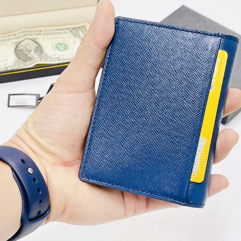 ví nam da bò cao cấp .ví nam mini da saffiano thời trang Lucaster cao cấp -trẻ trung có hộp
