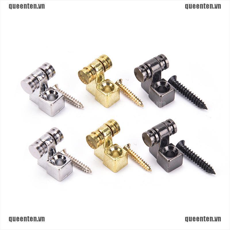 2Pcs Roller String Retainers Mounting Tree Guide for Electric Guitar silver QUVN