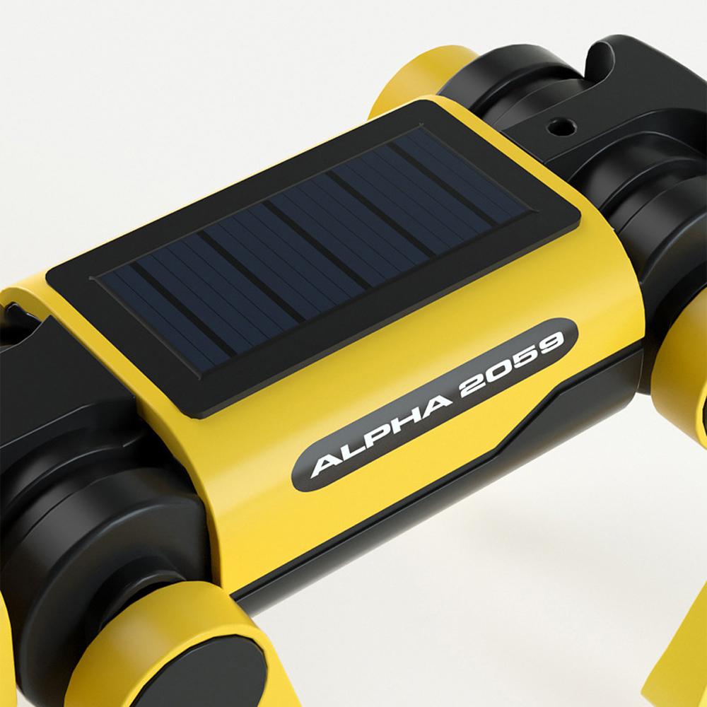 Self-Install DIY Gadgets Technological Gizmos Intelligent Robot Dog Robot Cattle Toys Solar Powered Educational Toy Assembly Robotical Dog Cattle Kit Students Science Experiment Toy