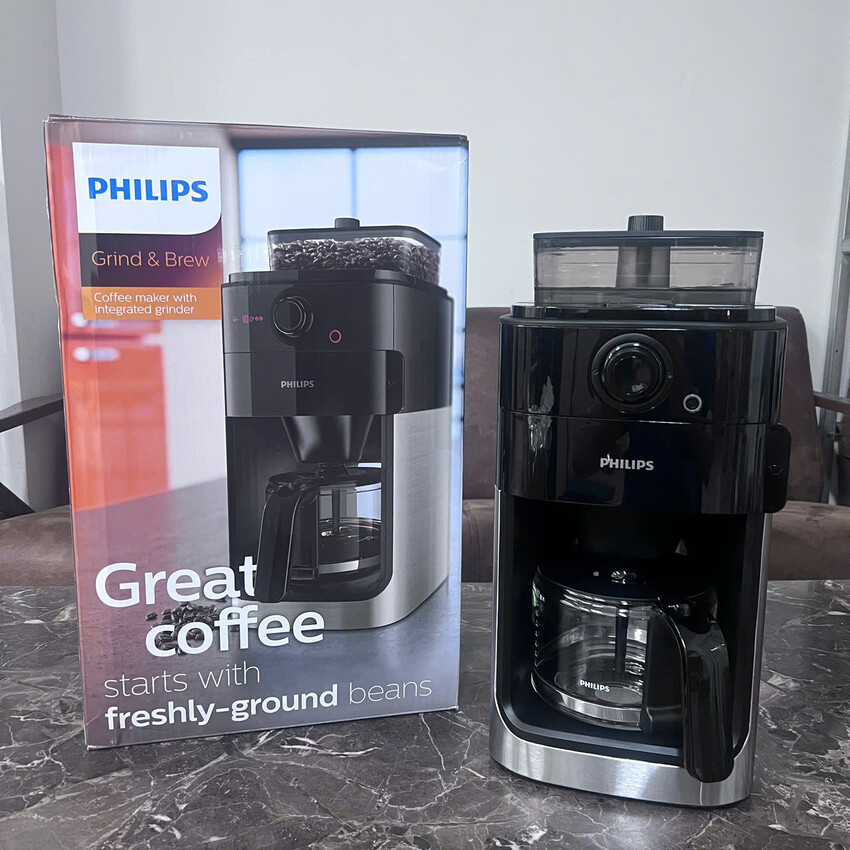 Máy pha cà phê kèm xay hạt tự động thương hiệu Hà Lan Philips HD7761/00 cao cấp - Hàng Chính Hãng