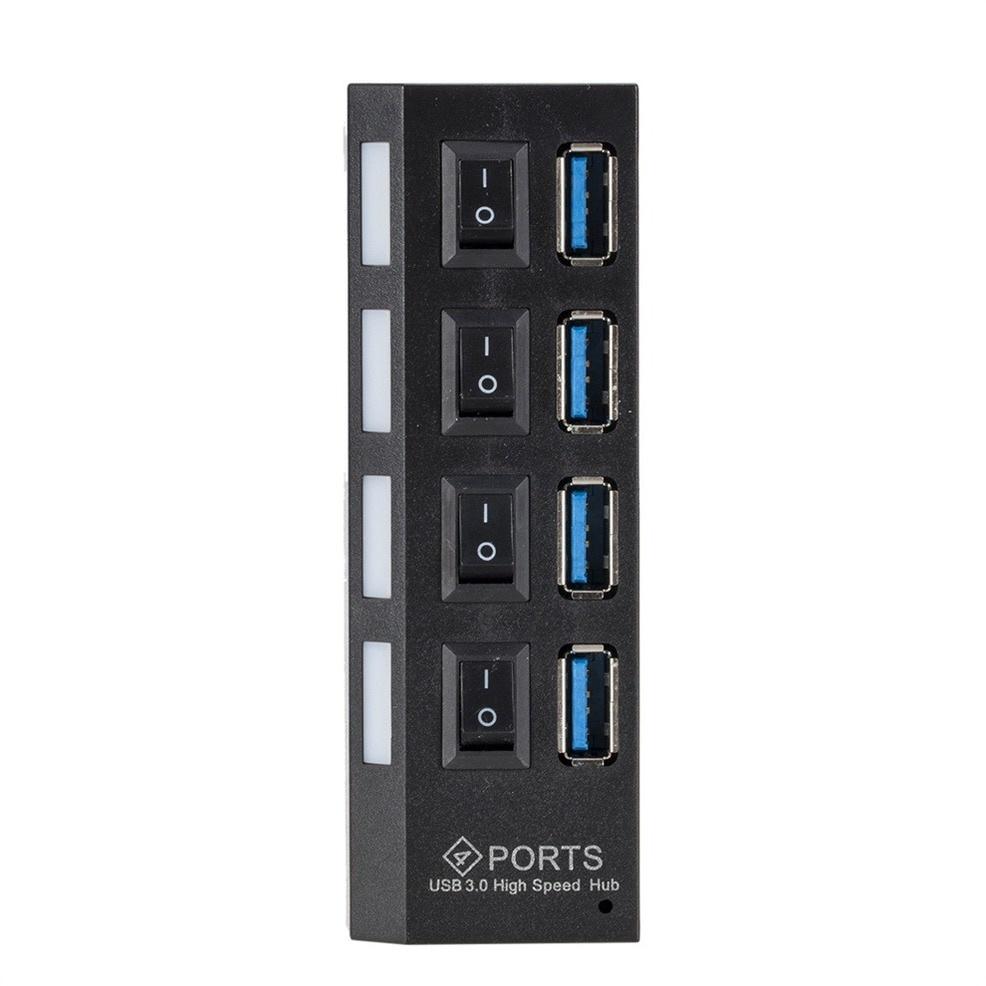 4 Port USB HUB Multi USB 3.0 Splitter 5.0Gbps High Speed Converter Adapter with on/off Switch For MacBook PC Notebook