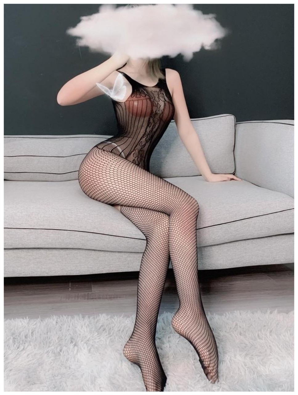 Đồ ngủ nữ Sexy Cosplay bó sát thun lưới Bodystocking khoét lưng