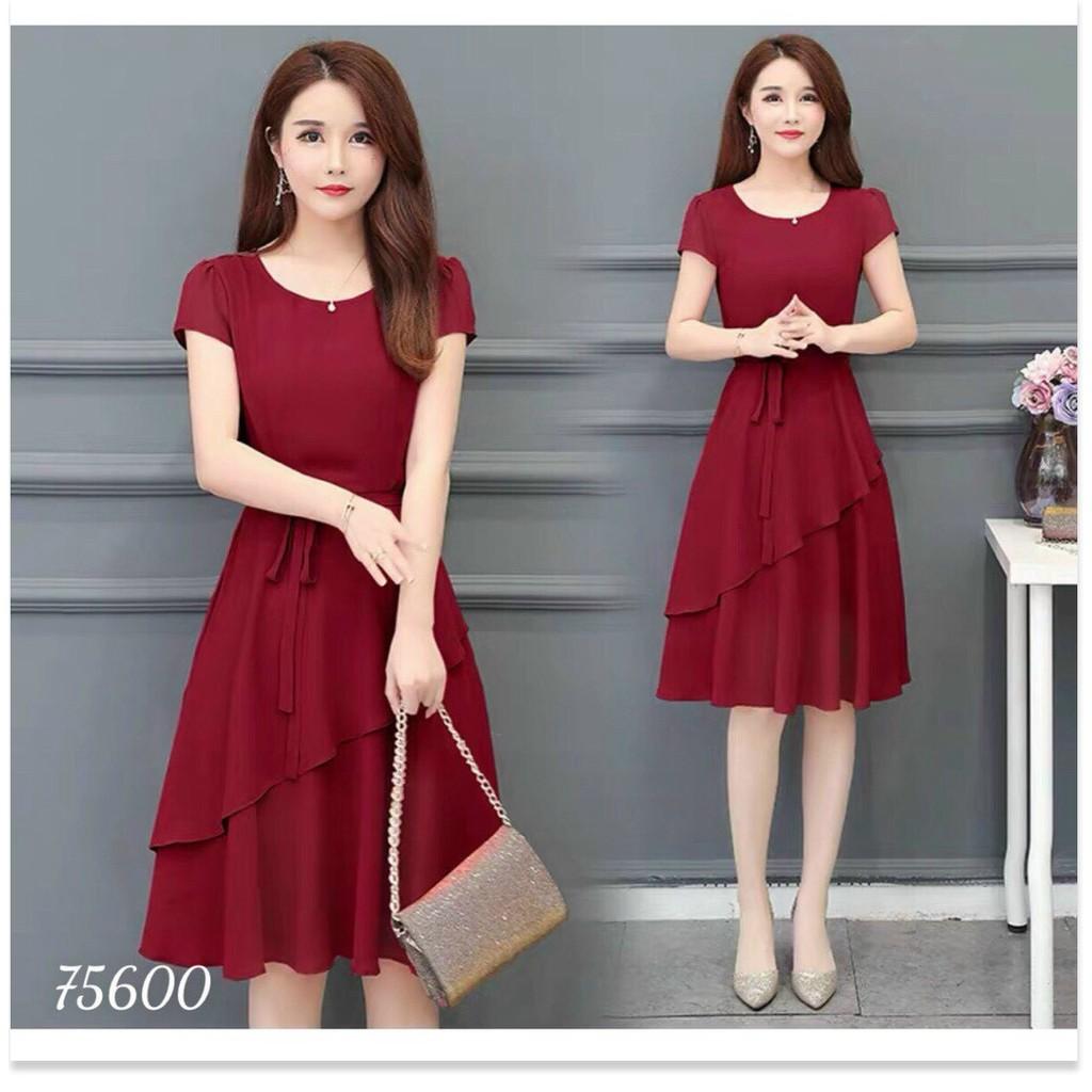 ĐẦM XÒE VOAN CHIFON NỮ CỰC SANG TRỌNG DÀNH CHO CÁC QUÝ CÔ HQ TH9020