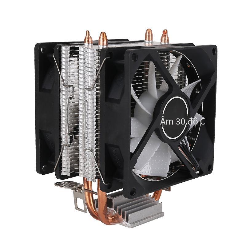 Thuận lợi nhất CPU ống đồng đôi quạt lồng đèn đôi 9cm tản nhiệt ống nhôm đa nền tản nhiệt tản nhiệt máy tính nhẹ